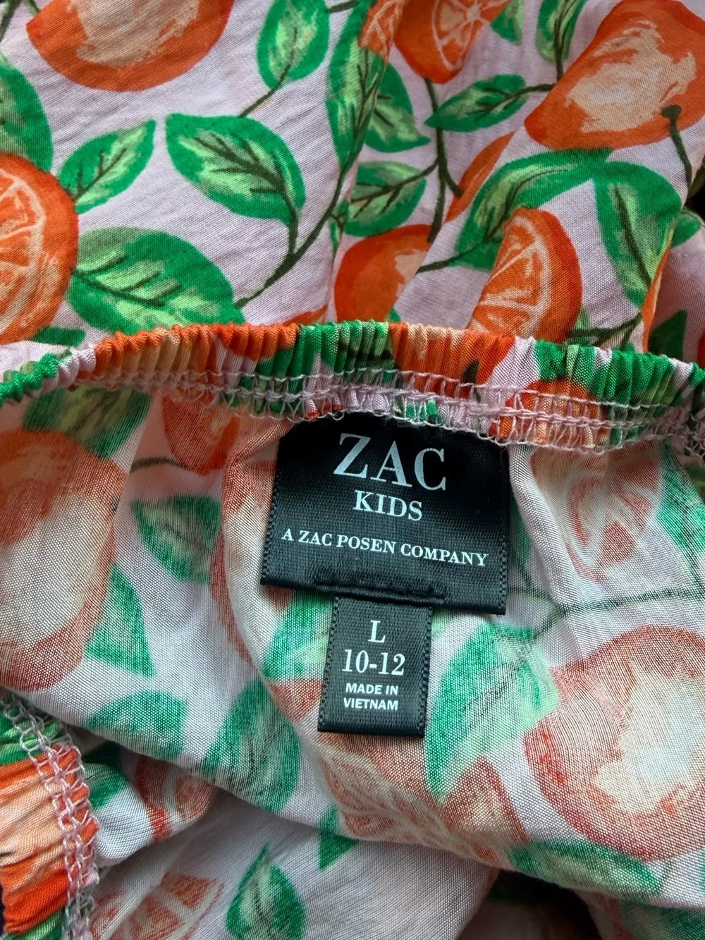 ZAC New a Zac Posen Company Gorgeous Kids Orange Citrus Print Dress Italy style